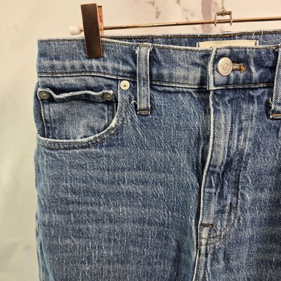 Madewell Jean Womens 27 X 27 High Rise Slim Crop Boyjean Lavern Acid Wash - Picture 2 of 13